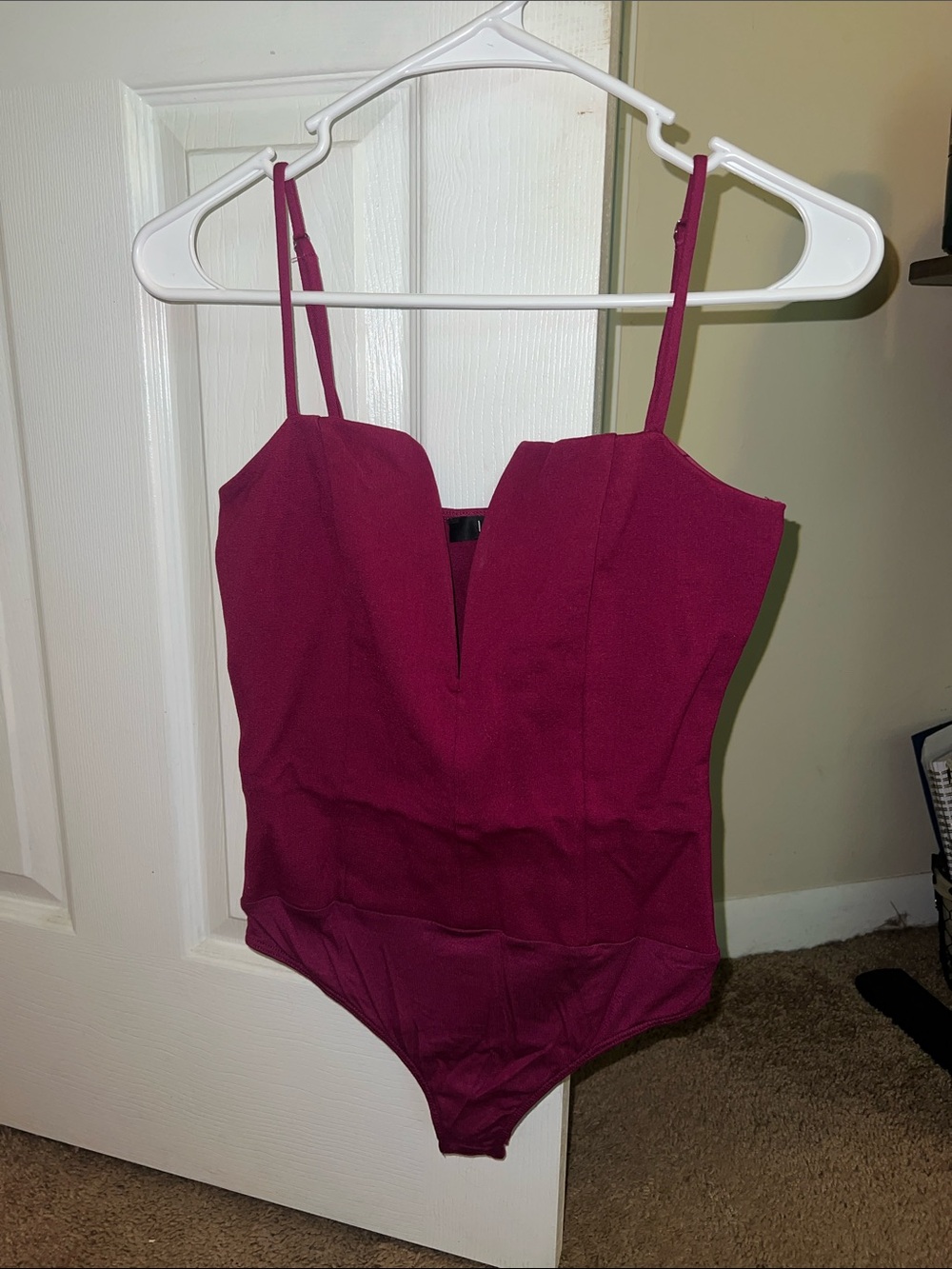 V neck One-Piece Bodysuit